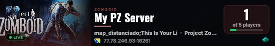 My PZ Server live status badge