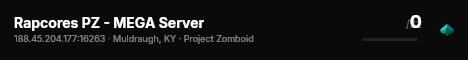 Rapcores PZ - MEGA Server live status badge