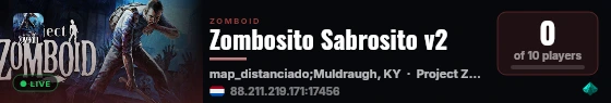 Zombosito Sabrosito v2 live status badge