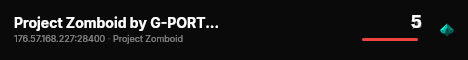 Project Zomboid by G-PORTAL.com live status badge