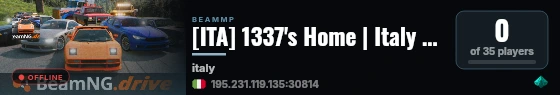 [ITA] 1337's Home | Italy Freeroam live status badge