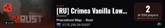 [RU] Crimea Vanilla LowCost live status badge