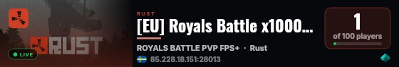 [EU] Royals Battle x1000000 Kits|PVP|FUN|MILLION|BATTLEFIELD live status badge