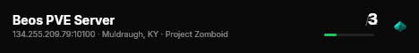 Beos PVE Server live status badge