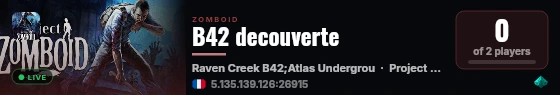 B42 decouverte live status badge
