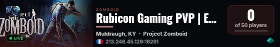 Rubicon Gaming PVP | EU | Hardcore | Insane Zombie Pop | 24/7 | live status badge