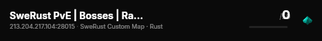 SweRust PvE | Bosses | Raidable Bases | Quests | XPerience live status badge