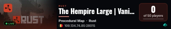 The Hempire Large | Vanilla | No Decay | Trios live status badge