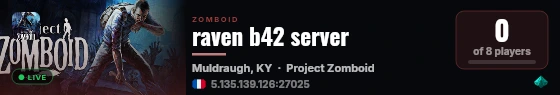 raven b42 server live status badge