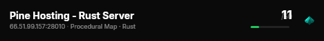 Pine Hosting - Rust Server live status badge