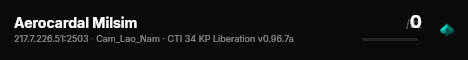 Aerocardal Milsim live status badge