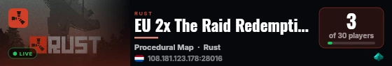 EU 2x The Raid Redemption PVE - Kits/CustomVehicles live status badge