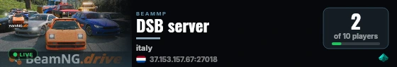 DSB server live status badge