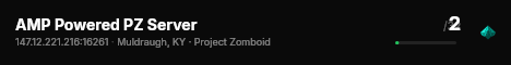 AMP Powered PZ Server live status badge