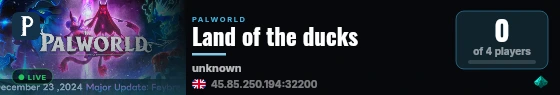 Land of the ducks live status badge