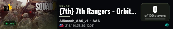 {7th} 7th Rangers - Orbital Warfare - discord.gg/7thRangers live status badge