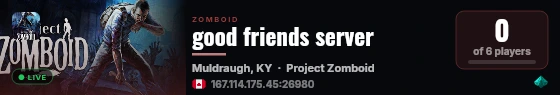 good friends server live status badge