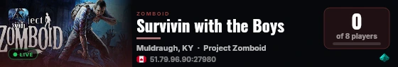 Survivin with the Boys live status badge