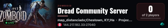 Dread Community Server live status badge