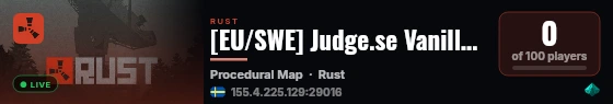 [EU/SWE] Judge.se Vanilla Low decay, Dou live status badge