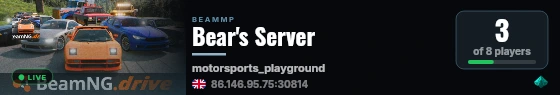 Bear's Server live status badge
