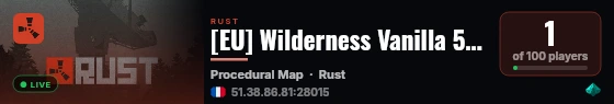 [EU] Wilderness Vanilla 50% upkeep | Monthly | No BP wipe live status badge