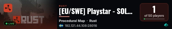 [EU/SWE] Playstar - SOLO - X2 live status badge