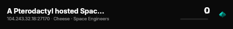 A Pterodactyl hosted Space Engineer Server live status badge