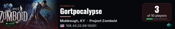 Gortpocalypse live status badge