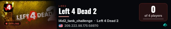 Left 4 Dead 2 live status badge