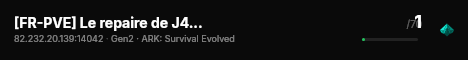[FR-PVE] Le repaire de J4DE-CLUSTER- Genesis:2 - (v361.7) live status badge