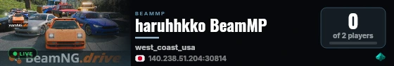 haruhhkko BeamMP live status badge