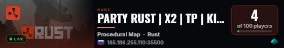 PARTY RUST | X2 | TP | KITS | DUO/MAX2 WIPED 12.09 live status badge