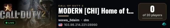 MODERN [CHI] Home of the Disputed live status badge