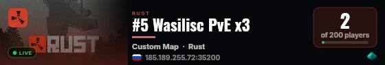 #5 Wasilisc PvE х3 live status badge