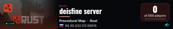 deisfine server live status badge