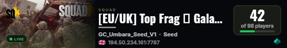 [EU/UK] Top Frag ❀ Galactic Contention (GC) ❀ top-frag.org live status badge
