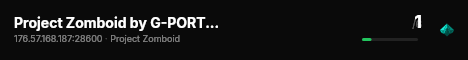 Project Zomboid by G-PORTAL.com | Server botzz live status badge