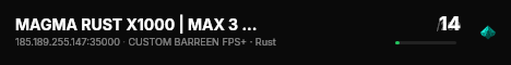 MAGMA RUST X1000 | MAX 3 | CUSTOM BARREN | FARM ISLAND | FPS+ | live status badge