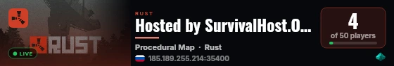 Hosted by SurvivalHost.ORG live status badge