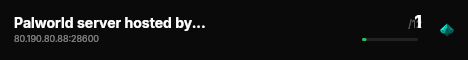 Palworld server hosted by G-Portal live status badge