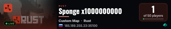 Sponge x1000000000 live status badge