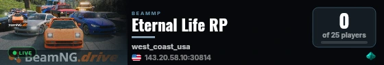 Eternal Life RP live status badge