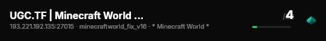 UGC.TF | Minecraft World | EU live status badge