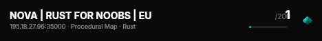 NOVA | RUST FOR NOOBS | EU live status badge