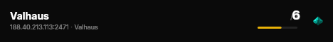 Valhaus live status badge
