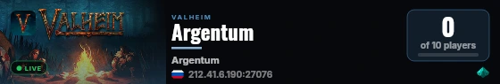Argentum live status badge