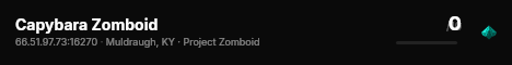 Capybara Zomboid live status badge
