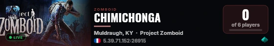 CHIMICHONGA live status badge
