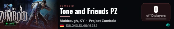 Tone and Friends PZ live status badge